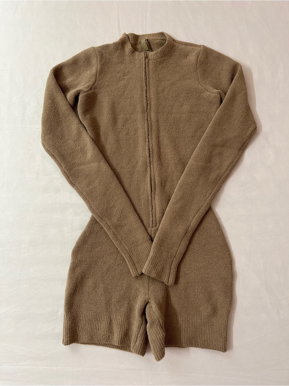 SKIMS Light Cozy Knit Zip Up Onesie Romper